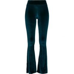 Legginsy Damskie Velvet Z Wysoką Talią Bootcut. Niebieskie legginsy damskie Urban Classics, bez wzorów. Za 96.99 zł.
