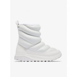 Buty damskie zimowe Columbia Snowtrot Peak ODX - white. Białe obuwie trekkingowe damskie Scarpa, bez zapięcia. Za 524.99 zł.