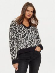 Liu Jo Sweter WF4436 MA30P Biały Regular Fit. Białe swetry nierozpinane damskie Liu Jo, xs, bez wzorów, z syntetyku, bez kołnierzyka, bez ramiączek. Za 559.99 zł.