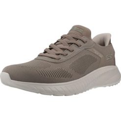 Buty SKECHERS BOB SQUAD CHAOS SOLID STEP Brązowy. Brązowe buty zimowe męskie Skechers, bez wzorów, z tkaniny, bez obcasa, bez zapięcia. Za 364.99 zł.