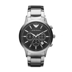 Zegarek Emporio Armani. Szare zegarki męskie Emporio Armani, bez wzorów, srebrne. Za 1,439.00 zł.