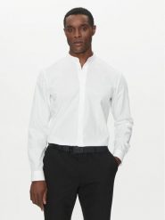 HUGO Koszula Kaleb 50539772 Biały Slim Fit. Białe koszule męskie Hugo, m, bez wzorów, z bawełny, bez kołnierzyka, bez ramiączek. Za 239.99 zł.