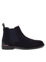 Tommy Hilfiger Sztyblety Core Rwb Hilfiger Suede Chelsea FM0FM04757 Niebieski. Niebieskie botki męskie Tommy Hilfiger, bez wzorów, ze skóry, bez obcasa, bez zapięcia. Za 669.99 zł.