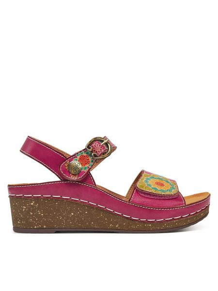 Laura Vita Sandały Facscineo 0122 Kolorowy. Sandały damskie Laura Vita, bez wzorów, ze skóry, bez obcasa, na koturnie, bez zapięcia. Za 289.99 zł.