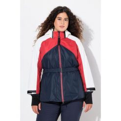 Damskie Kurtka sportowa wodoodporna dwukierunkowy zamek błyskawiczny. Niebieskie kurtki sportowe damskie Ulla Popken, plus size, bez wzorów, z elastanu, bez ramiączek, bez kaptura, narciarskie. Za 849.99 zł.