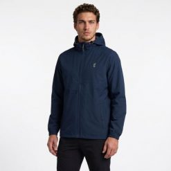 Kurtka trekkingowa męska wodoodporna AULP DOLAN rozpinana z kapturem. Niebieskie kurtki męskie Aulp, m, bez wzorów, sportowe, z kapturem. Za 229.99 zł.