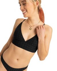 Stanik bikini dla Kobiety CAMILO Czarny. Czarne stroje kąpielowe damskie Roxy, xs, bez wzorów, z elastanu. Za 219.99 zł.