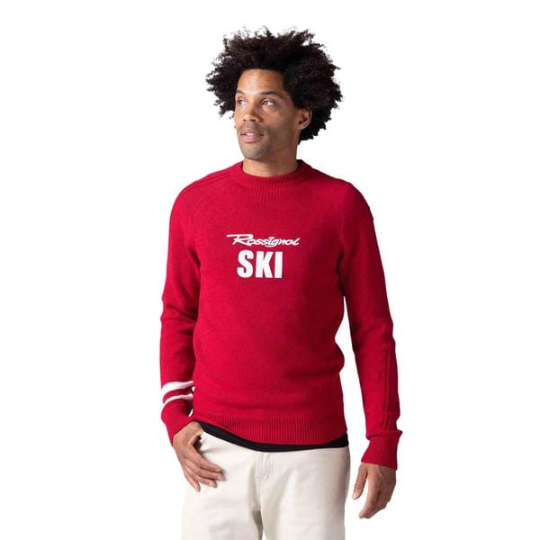 Sweter męski Rossignol Signature Rossignol Knit. Czerwone swetry męskie Rossignol, m, bez wzorów, sportowe, bez kołnierzyka, bez ramiączek. Za 739.99 zł.
