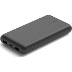 Belklin Power Bank 20k USB-A & C 15W black. Czarne powerbanki . Za 109.90 zł.