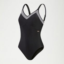 Strój kąpielowy jednoczęściowy damski Speedo Shaping Mesh. Czarne stroje kąpielowe damskie Speedo, s, bez wzorów, z meshu. Za 249.99 zł.