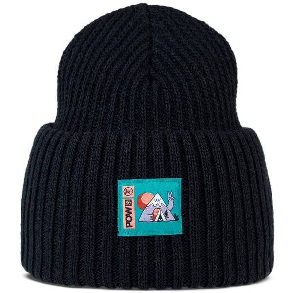 Czapka BUFF KNITTED BEANIE POW RUTGER. Czarne czapki damskie Buff, bez wzorów, z dzianiny. Za 142.72 zł.