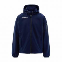 Kurtka Kappa Valas. Niebieskie kurtki męskie Kappa, m, bez wzorów, z materiału, klasyczne, z kapturem. Za 396.00 zł.