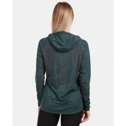 Bluza damska z kapturem Kilpi Aileen. Zielone bluzy damskie Kilpi, xs, bez wzorów, sportowe, bez ramiączek, z kapturem. Za 179.35 zł.