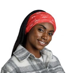 Komin na szyję dla dorosłych Original EcoStretch Holiday Scarf 1347698171000. Czerwone szaliki męskie Buff, bez wzorów, z elastanu. Za 65.00 zł.