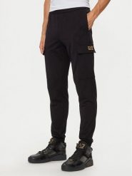 EA7 Emporio Armani Spodnie dresowe 8NPP67 PJVRZ 0208 Czarny Regular Fit. Czarne spodnie sportowe męskie EA7 Emporio Armani, m, bez wzorów, z bawełny. Za 279.99 zł.