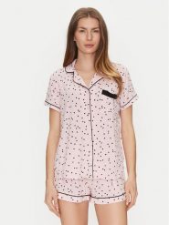 Kate Spade Piżama KSI11755 Różowy Regular Fit. Czerwone piżamy damskie Kate Spade, bez wzorów, z syntetyku, bez ramiączek. Za 299.99 zł.