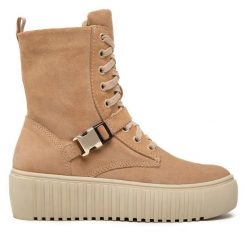 Trzewiki Rage Age. Brązowe botki damskie Rage Age, bez wzorów, bez obcasa, na płaskiej podeszwie, bez zapięcia. Za 329.99 zł.