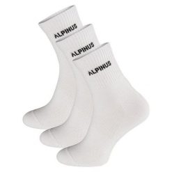 Skarpety Unisex Dla Dorosłych Alpamayo (zestaw 3 Sztuk). Białe skarpetki damskie Alpinus, bez wzorów. Za 83.99 zł.