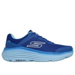 Buty do biegania Skechers Max Cushioning Endeavour. Niebieskie buty zimowe męskie Skechers, bez wzorów, z tkaniny, bez obcasa, bez zapięcia. Za 359.99 zł.