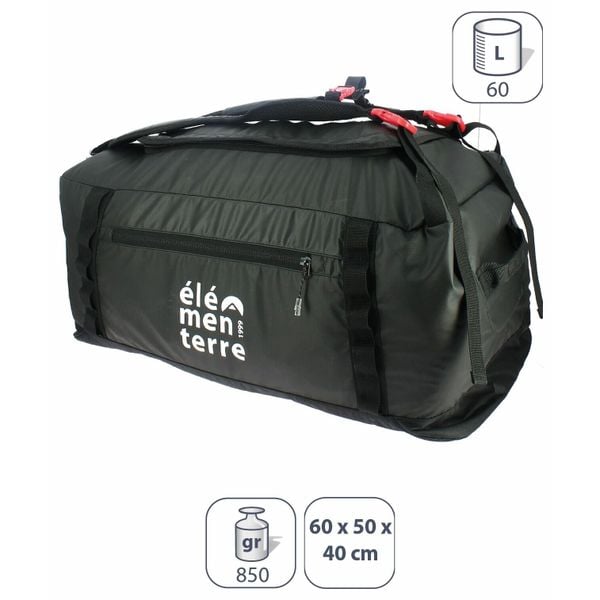 Plecak elementerre blackmanba 60 l. Czarne plecaki damskie Elementerre, bez wzorów, z nylonu. Za 319.00 zł.