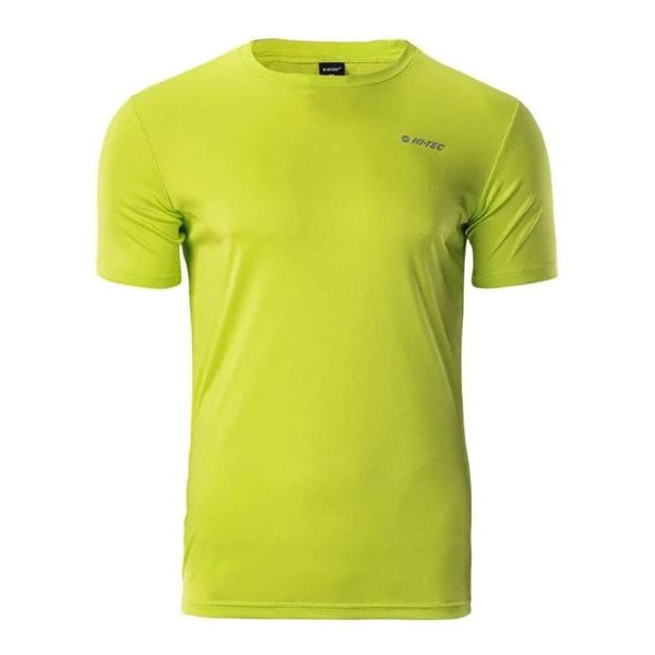 Koszulka męska Hi-Tec Sibic - zielona, Rozmiar XS. Zielone t-shirty męskie Hi-tec, l, bez wzorów, z dzianiny, bez kołnierzyka, bez ramiączek. Za 36.99 zł.