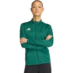 Bluza damska adidas Entrada 26 Track. Zielone bluzy damskie Adidas, bez wzorów, z poliesteru, sportowe, bez ramiączek, bez kaptura. Za 121.99 zł.