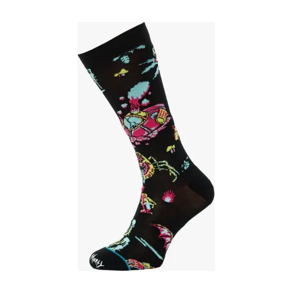 Stance Skarpety Crash Landing , czarny, rozmiar L. Czarne skarpety męskie Stance, z aplikacjami, z bawełny. W wyprzedaży za 49.99 zł.