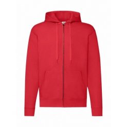 Męska Klasyczna Bluza Z Kapturem. Czerwone bluzy męskie fruit of the loom, m, bez wzorów, klasyczne, bez ramiączek, z kapturem. Za 106.99 zł.