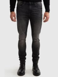 Jeansy męskie z wysokim stanem z przetarciami czarne Deric High Waist 913. Czarne eleganckie spodnie męskie BIG STAR, z jeansu, eleganckie. W wyprzedaży za 249.99 zł.
