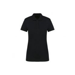 Koszulka polo z suprima dla kobiet Kariban Premium. Czarne bluzki damskie KARIBAN, bez wzorów, z bawełny, bez kołnierzyka, bez ramiączek. Za 161.50 zł.