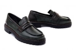 RIEKER 52050-55 green, półbuty damskie. Zielone półbuty damskie Rieker, bez wzorów, bez obcasa, na obcasie, bez zapięcia. Za 215.94 zł.