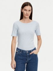 Marc O'Polo Bluzka 502 2261 51399 Błękitny Regular Fit. Niebieskie bluzki damskie Marc O'Polo, m, bez wzorów, z bawełny, bez kołnierzyka, bez ramiączek. Za 99.99 zł.