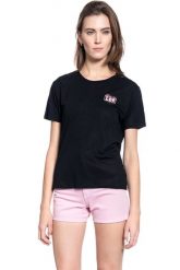 DAMSKI T-SHIRT LEE RELAXED FIT TEE BLACK L40CBW01 112108491. Czarne t-shirty damskie Lee, l, bez wzorów, bez kołnierzyka, bez ramiączek. Za 69.99 zł.