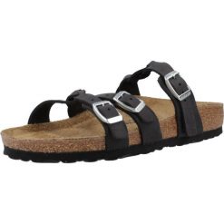 Klapki damskie Birkenstock Franca Braided. Czarne klapki damskie Birkenstock, bez wzorów, z materiału, bez obcasa, bez zapięcia. Za 804.00 zł.