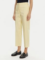 Tommy Hilfiger Chinosy WW0WW40504 Żółty Straight Fit. Żółte spodnie materiałowe damskie Tommy Hilfiger, bez wzorów, z bawełny. Za 289.99 zł.