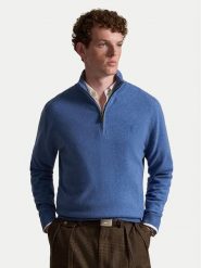 Polo Ralph Lauren Sweter 710876756502 Niebieski Regular Fit. Niebieskie swetry męskie Polo Ralph Lauren, m, bez wzorów, z wełny, bez kołnierzyka, bez ramiączek. Za 1,199.00 zł.
