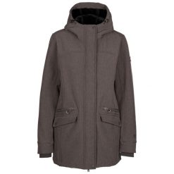 Kurtka Softshell Damska Anza TP75. Szare kurtki sportowe damskie Trespass, xl, bez wzorów, z softshellu, bez ramiączek, bez kaptura, trekkingowe. Za 297.99 zł.