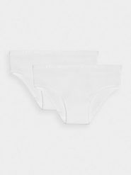 4F Bielizna figi (2-pack) damskie - białe M. Biała majtki damskie 4F, z bawełny. W wyprzedaży za 39.99 zł.