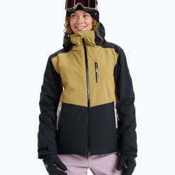 Kurtka snowboardowa damska ROXY Stormdash. Czarne kurtki sportowe damskie Roxy, na zimę, l, bez wzorów, z materiału, bez ramiączek, bez kaptura, snowboardowy. Za 1,053.85 zł.