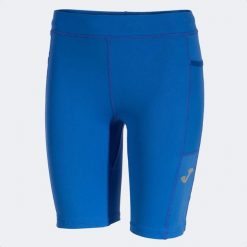 Legginsy Joma Elite X niebieskie do biegania. Niebieskie legginsy damskie Joma, bez wzorów, z materiału. Za 133.00 zł.