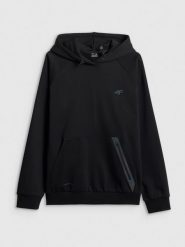 4F Bluza dresowa regular z kapturem męska - czarna XL. Czarne bluzy męskie 4F, m, bez wzorów, z dresówki, z kapturem. Za 249.99 zł.