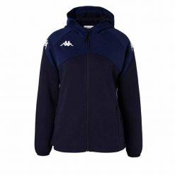 Damska bluza dresowa Kappa Fianta. Niebieskie bluzy damskie Kappa, m, bez wzorów, z dresówki, eleganckie, bez ramiączek, z kapturem. Za 341.00 zł.