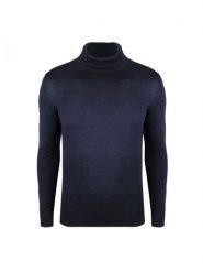 Xagon Man Sweter "Turtleneck" | ELV-04-18 | Mężczyzna | Granatowy. Niebieskie swetry męskie Xagon Man, m, bez wzorów, z nylonu, bez kołnierzyka, bez ramiączek. W wyprzedaży za 159.00 zł.