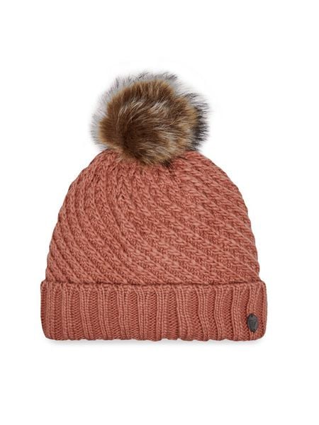 Roxy Czapka ERJHA04162 Różowy. Czerwone czapki damskie Roxy, na zimę, bez wzorów, z materiału. Za 109.99 zł.