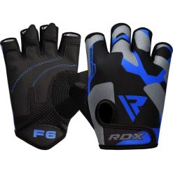 Rękawiczki treningowe RDX Sumblimation F6. Niebieskie rękawiczki męskie RDX SPORTS, bez wzorów. Za 62.99 zł.