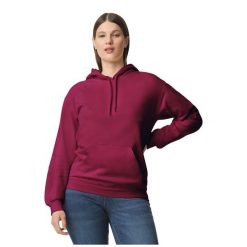 Bluza Z Kapturem Dla Dorosłych Unisex Softstyle Fleece Midweight. Brązowe bluzy męskie GILDAN, m, bez wzorów, bez ramiączek, z kapturem. Za 78.99 zł.