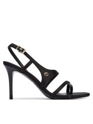 Just Cavalli Sandały 80RA3S27 ZSE44 Czarny. Czarne sandały damskie Just Cavalli, bez wzorów, z materiału, bez obcasa, na szpilce, bez zapięcia. Za 862.99 zł.