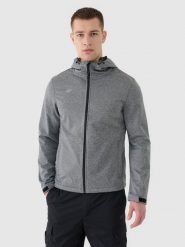 4F Kurtka softshell wiatroodporna membrana 5 000 męska - szara XL. Szare kurtki męskie 4F, m, bez wzorów, z dzianiny, z kapturem, wspinaczkowe, windstopper. Za 299.99 zł.