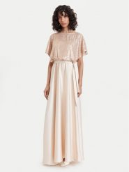 ACCESS FASHION Sukienka wieczorowa 63-3439-392 Złoty Regular Fit. Żółte sukienki damskie ACCESS FASHION, s, bez wzorów, z syntetyku, wizytowe, bez kołnierzyka, bez ramiączek. Za 1,109.00 zł.