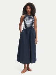 Tommy Hilfiger Sukienka codzienna WW0WW49628 Granatowy Regular Fit. Niebieskie sukienki damskie Tommy Hilfiger, na co dzień, xs, bez wzorów, z bawełny, bez kołnierzyka, bez ramiączek, proste. Za 649.99 zł.